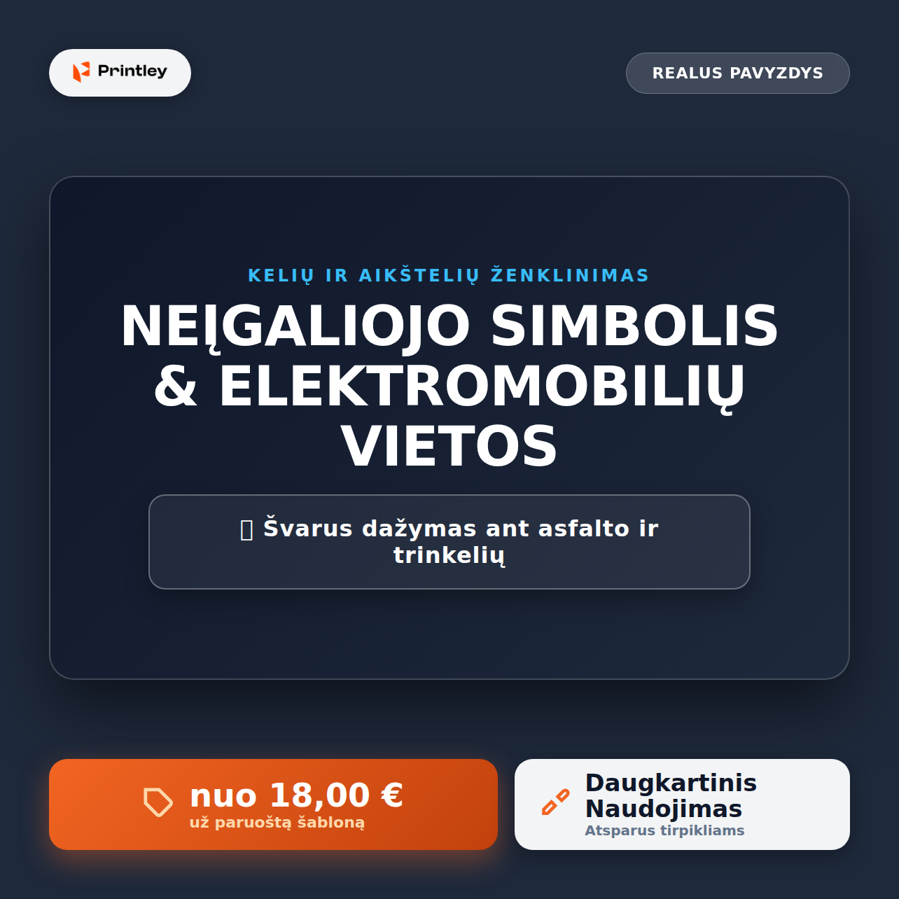 Automobilių stovėjimo aikštelių ženklinimo trafaretai - Image 2