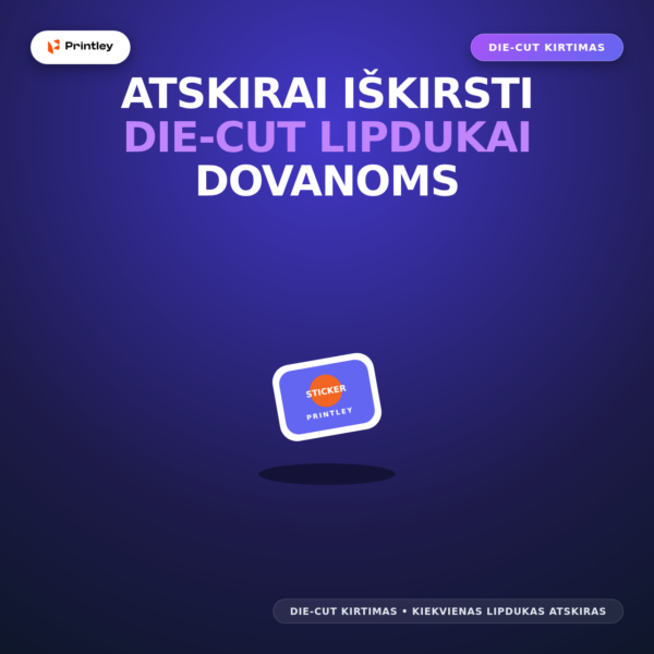 Atskirai iškirsti prekių ženklo lipdukai (Die-cut)