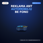Reklaminiai užrašai ir lipdukai automobiliams be fono