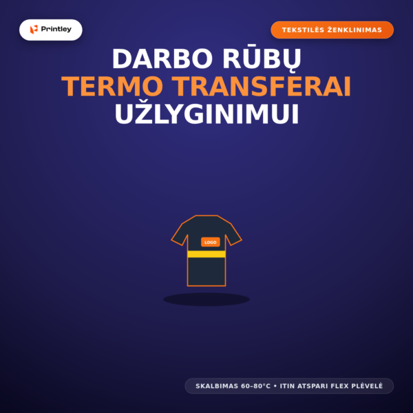 Darbo rūbų logotipai (Termo transferai užlyginimui)