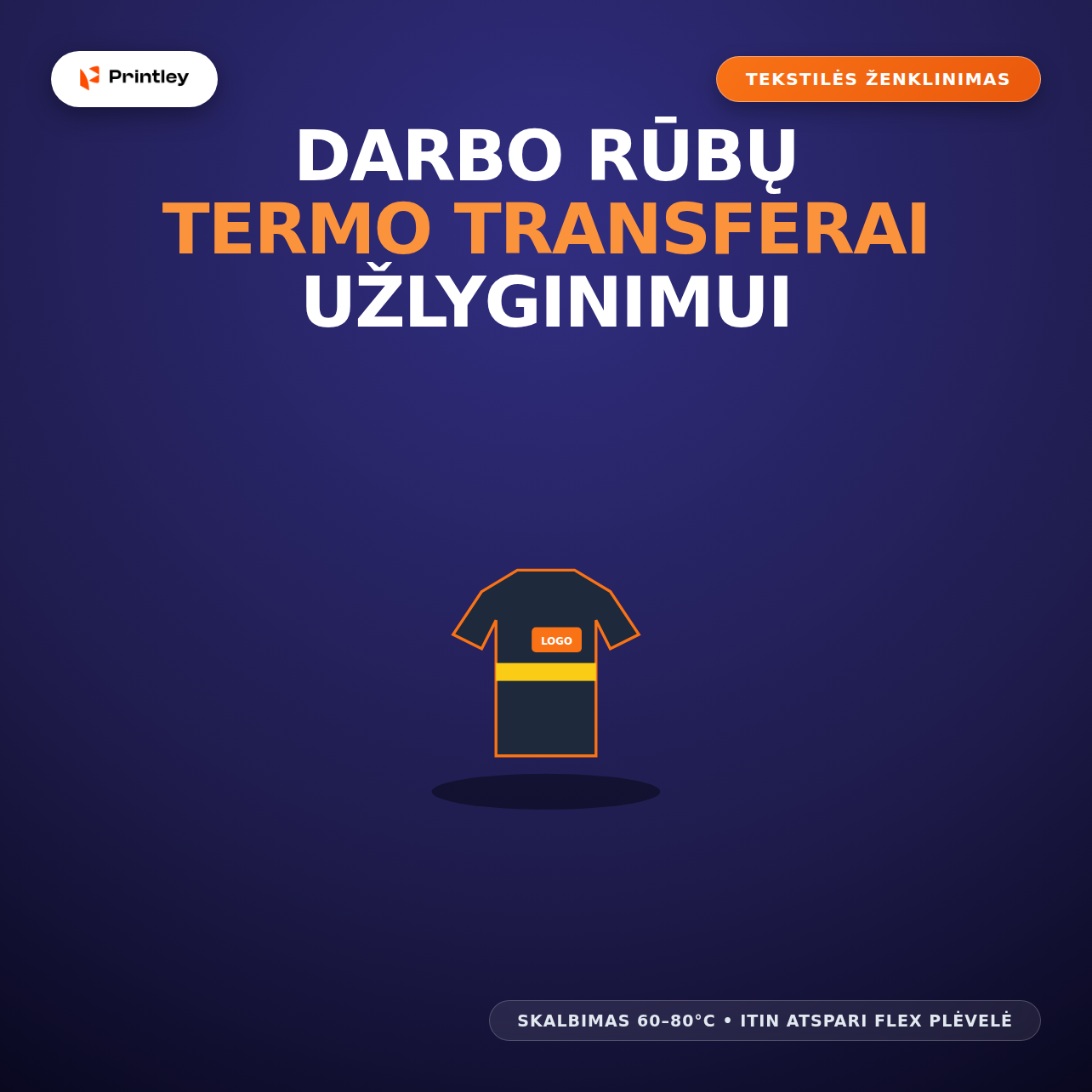 Darbo rūbų logotipai (Termo transferai užlyginimui)