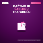 Dažymo ir šablonų trafaretai (Pjaustyta plėvelė sienoms ir medienai)