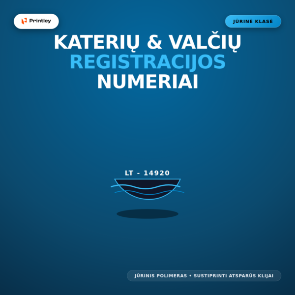 Vandens transporto ir katerių registracijos numeriai