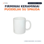 Firminiai keraminiai puodeliai su spauda (Sublimacija)