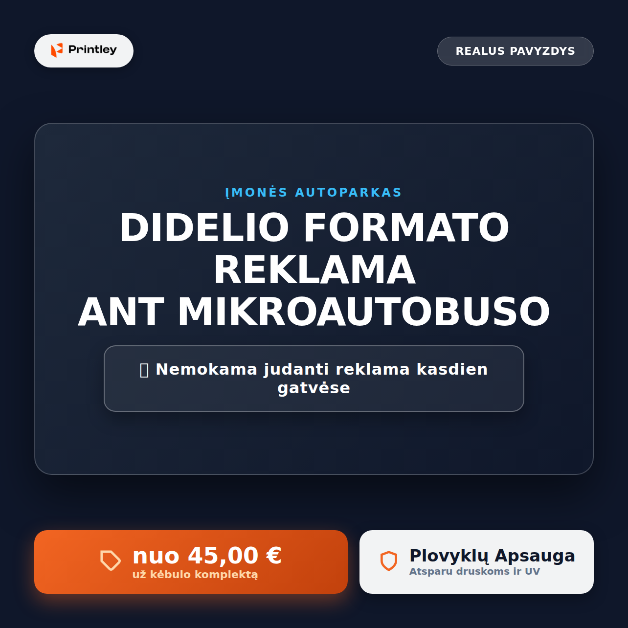 Komercinio transporto ir mikroautobusų šonų reklama - Image 2