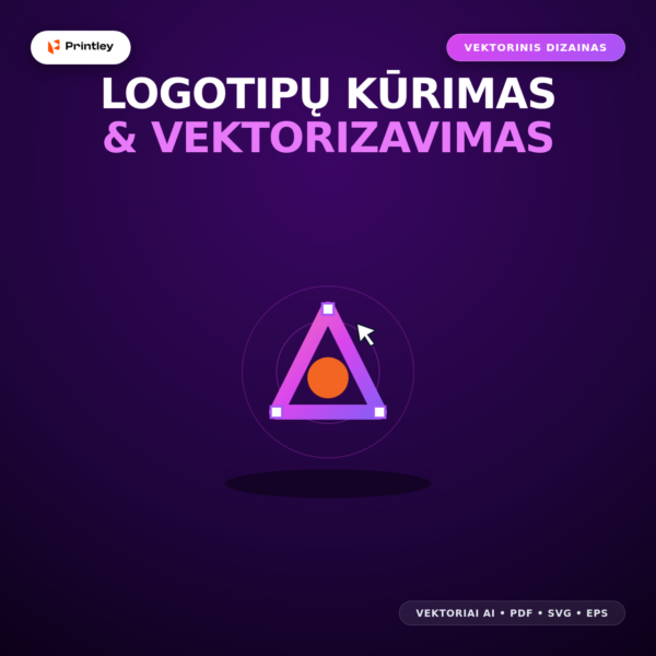Logotipų kūrimas ir vektorizavimas (Redraw į kreives)