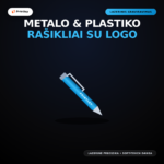 Metaliniai ir plastikiniai rašikliai su graviravimu / spauda