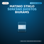 Matinio stiklo (šerkšno) privatumo juostos biurams