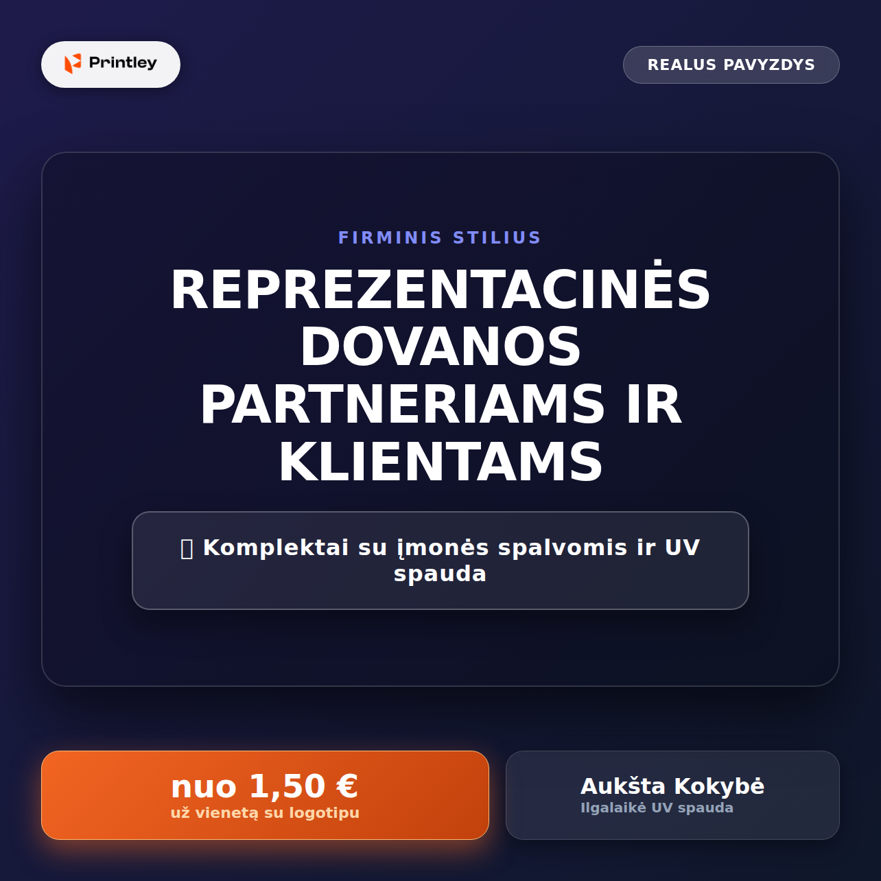 Verslo suvenyrai su logotipu (UV spauda ir graviravimas) - Image 2